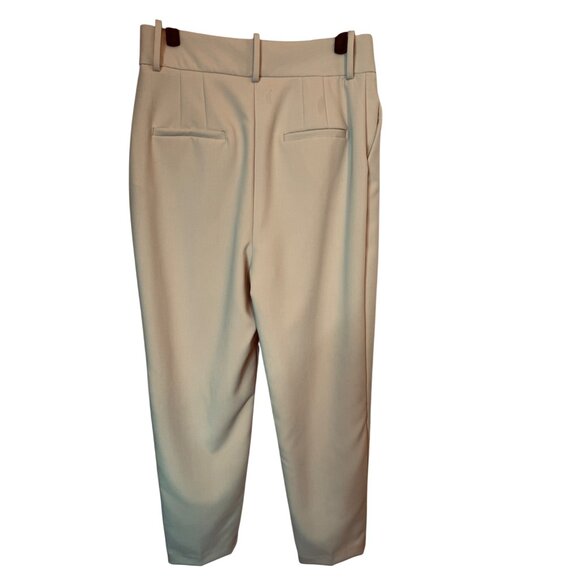 ZARA Womens Beige Trousers Size L Polyester/Viscose Blend - Picture 6 of 16